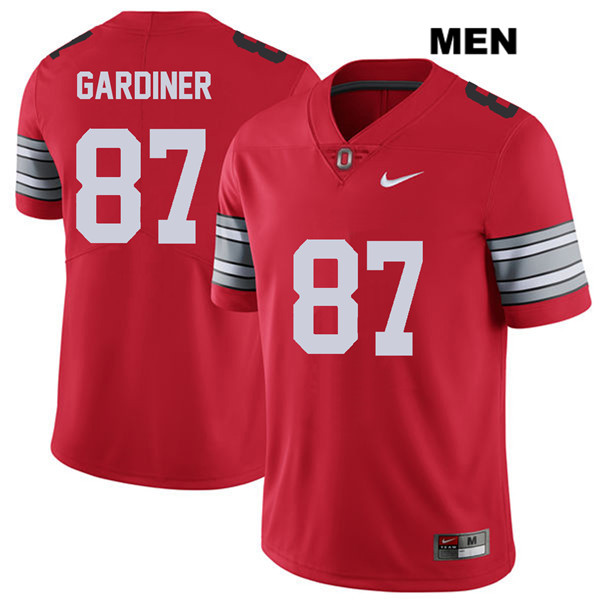 Ohio State Buckeyes Men's Ellijah Gardiner #87 Red Authentic Nike 2018 Spring Game College NCAA Stitched Football Jersey JJ19J61LZ